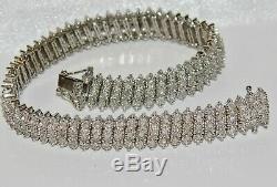 9ct White Gold 1.50ct Diamond Ladies Tennis Bracelet