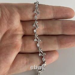 9ct White Gold 7.25 Fancy Link Bracelet 6.4g