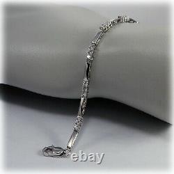 9ct White Gold 7.3/4 Cubic Zirconia Bracelet