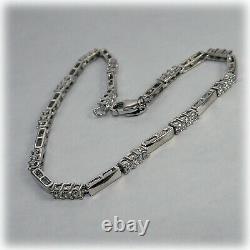 9ct White Gold 7.3/4 Cubic Zirconia Bracelet