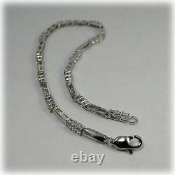 9ct White Gold 7.3/4 Cubic Zirconia Bracelet