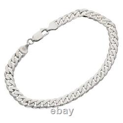 9ct White Gold 8 Curb Bracelet 9.9g