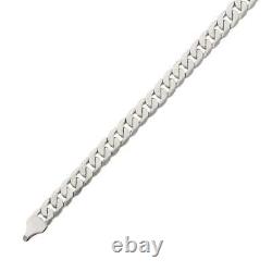 9ct White Gold 8 Curb Bracelet 9.9g