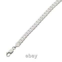 9ct White Gold 8 Curb Bracelet 9.9g