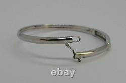 9ct White Gold Bangle with Cubic Zirconia 9ct Gold Bangle