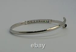 9ct White Gold Bangle with Cubic Zirconia 9ct Gold Bangle