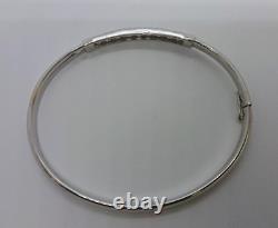 9ct White Gold Bangle with Cubic Zirconia 9ct Gold Bangle