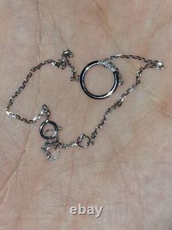9ct White Gold Bracelet With 5 Little Diamonds