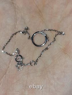 9ct White Gold Bracelet With 5 Little Diamonds