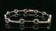 9ct White Gold & Diamond Hoop And Bar Style Bracelet 7 1/2