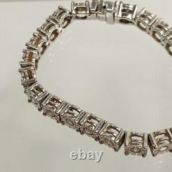 9ct White Gold Diamond Tennis Bracelet 1 Carat Child Size 10cm 8.1g Hallmarked