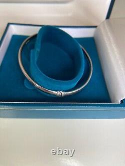 9ct White Gold Hinged Bracelet Bangle Hallmarked 375 VERY NICE CONDITION 18cm