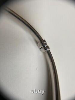 9ct White Gold Hinged Bracelet Bangle Hallmarked 375 VERY NICE CONDITION 18cm