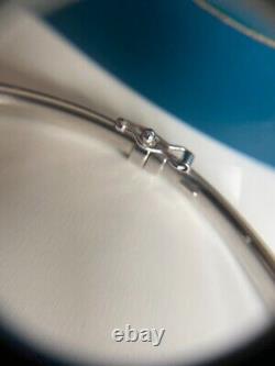 9ct White Gold Hinged Bracelet Bangle Hallmarked 375 VERY NICE CONDITION 18cm