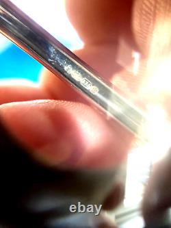 9ct White Gold Hinged Bracelet Bangle Hallmarked 375 VERY NICE CONDITION 18cm