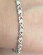 9ct White Gold Kiss 0.50ct Diamond Bracelet 7.5 Inches