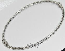 9ct White Gold Ladies Bangle Twisted Design New Gift Boxed