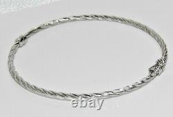 9ct White Gold Ladies Bangle Twisted Design New Gift Boxed