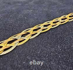 9ct White and Yellow Gold Bracelet c049300149648 mh. PA