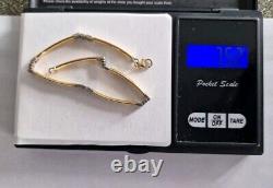 9ct Yellow And White Gold Bracelet (375 Hallmarked) 7.7inch Fancy Bracelet