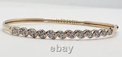 9ct Yellow Gold 0.15ct Diamond Eternity Bangle