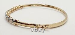 9ct Yellow Gold 0.15ct Diamond Eternity Bangle