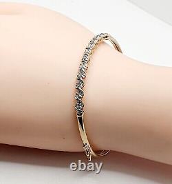 9ct Yellow Gold 0.15ct Diamond Eternity Bangle