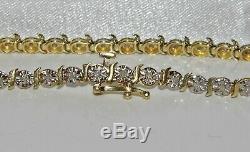 9ct Yellow Gold 0.50ct Diamond Ladies Tennis Bracelet