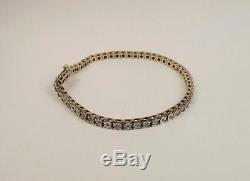 9ct Yellow Gold 0.55 Carat Diamond Studded Tennis Bracelet