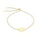 9ct Yellow Gold 12mm Disc Trace Chain Adjustable Slider Bracelet 20cm/8