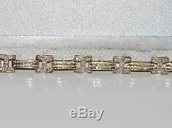 9ct Yellow Gold 1.50ct Ladies Bracelet 7.5 inch