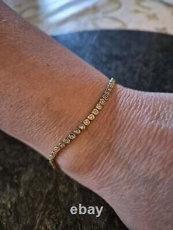 9ct Yellow Gold 1ct Diamond Tennis Bracelet