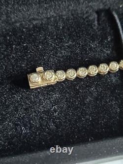 9ct Yellow Gold 1ct Diamond Tennis Bracelet