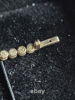 9ct Yellow Gold 1ct Diamond Tennis Bracelet