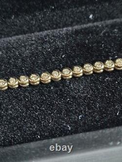 9ct Yellow Gold 1ct Diamond Tennis Bracelet