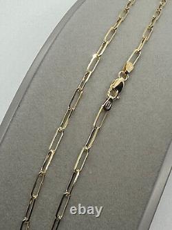 9ct Yellow Gold 3mm Paperclip Link Chain Bracelet 7.5/19cm (093A)