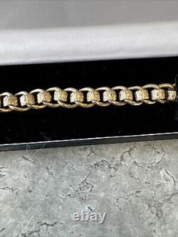 9ct Yellow Gold 40 Gram Patterned Rollerball Bracelet 8