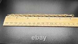 9ct Yellow Gold 6 INCH Kids 6mm Wide Engraved Prince Of Wales Bracelet Boxed