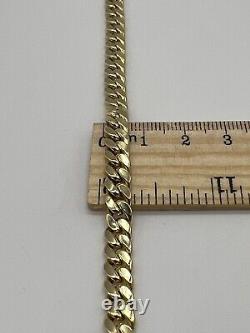 9ct Yellow Gold 6mm Cuban Curb Link Bracelet 7.5mm Long Full UK Hallmark
