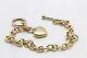 9ct Yellow Gold 7 1\2 Inch Heart & T-bar Bracelet 8.3g 1561116