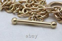 9ct Yellow Gold 7 1\2 Inch Heart & T-Bar Bracelet 8.3g 1561116