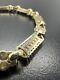 9ct Yellow Gold 7.5 Inch 5mm Wide Stars & Bars Bracelet Fully Hallmarked