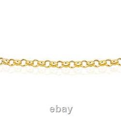 9ct Yellow Gold 7.5 inch Belcher Bracelet 2mm Width