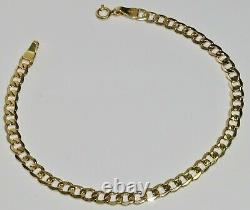 9ct Yellow Gold 7.5 inch Curb Bracelet Solid 9K Gold