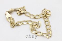 9ct Yellow Gold 8 1\2 Inch Curb Bracelet 5.8g 1501163