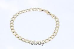 9ct Yellow Gold 8 1\2 Inch Curb Bracelet 5.8g 1501163