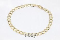 9ct Yellow Gold 8 1\2 Inch Curb Bracelet 5.8g 1501163