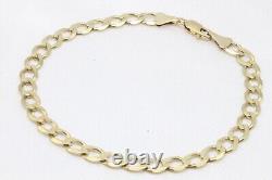 9ct Yellow Gold 8 1\2 Inch Curb Bracelet 5.8g 1501163