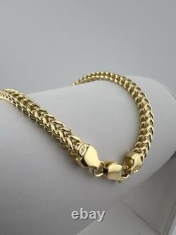 9ct Yellow Gold 8.5 Inch Franco Bracelet 4.5mm Wide Gold Franco Bracelet & Box