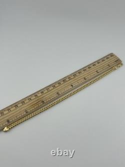 9ct Yellow Gold 8.5 Inch Franco Bracelet 4.5mm Wide Gold Franco Bracelet & Box